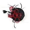 New bridal feather headgear hair accessories mesh headgear bridal top hat horse racing festival hemp headgear hair accessories