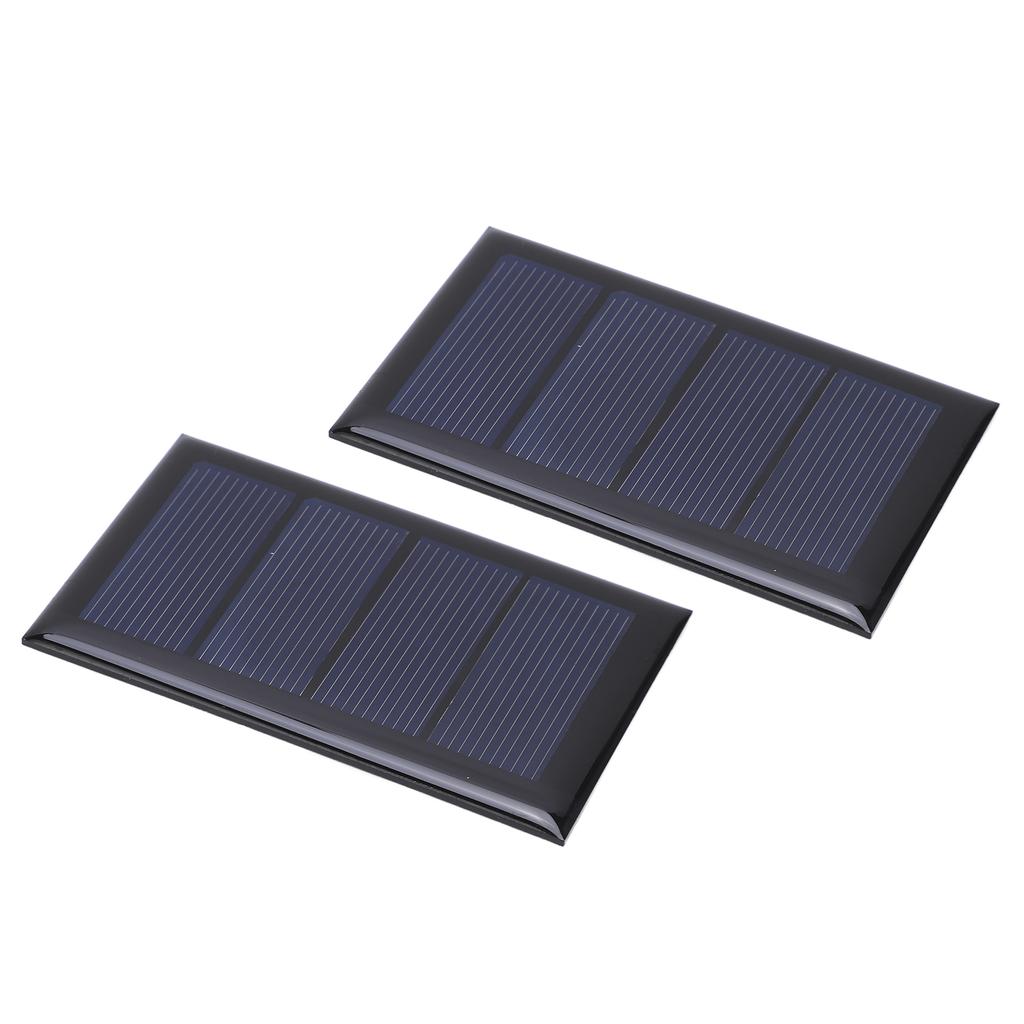 2 szt. 2V 210mA Mini Panel Solarny Polikrzemowy Płyta Solarna 80x50mm do Projektu DIY