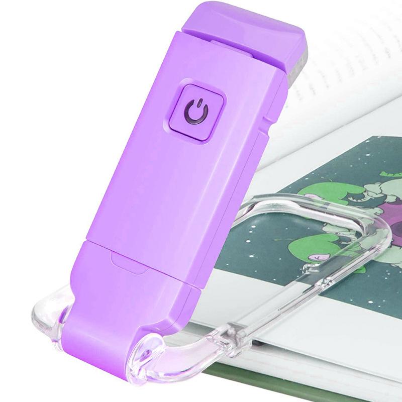 USB-wiederaufladbares Leselicht, Helligkeit einstellbar zum Schutz der Augen, LED-Klemm-Buchlichter, tragbares Lesezeichenlicht zum Lesen im Bett und Auto