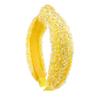 Yellow Glitter Knotted Headband Summer Knot Hair Bands Fashion Sequin Hair Hoop Women Girls Hair Accessories for Summer Theme Birthday Wedding Party