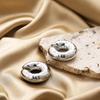 Golden Color Stainless Steel Texture Round Chunky Ear Cuff Clip Earrings for Women Punk Extra Large Earclips Without Pierced