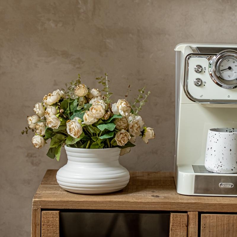 Ceramic Canister Storage Container Space-Saving Organizer Modern Cabinet Countertop Decor Flower Pot Kitchen Storage Bottle