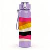 1PC Pride Flag Horizontal Art 750ml Color Plastic Sports Water Bottle Leakproof Flip Straw Lid Suitable for Sports Office Home Use
