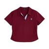 Chuyu Women's Embroidered Heart Short Polo T-Shirt