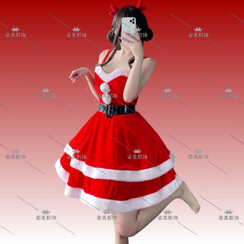 2024 New Christmas Clothing Christmas Uniform Set Cos Clothing Christmas Costume Full Set Santa Claus Halloween