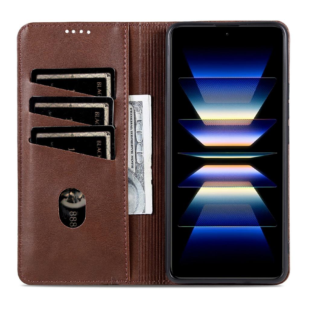 AZNS For Xiaomi Redmi Note 15 Pro 5G (Global) Case Cowhide Texture PU Leather Wallet Phone Cover