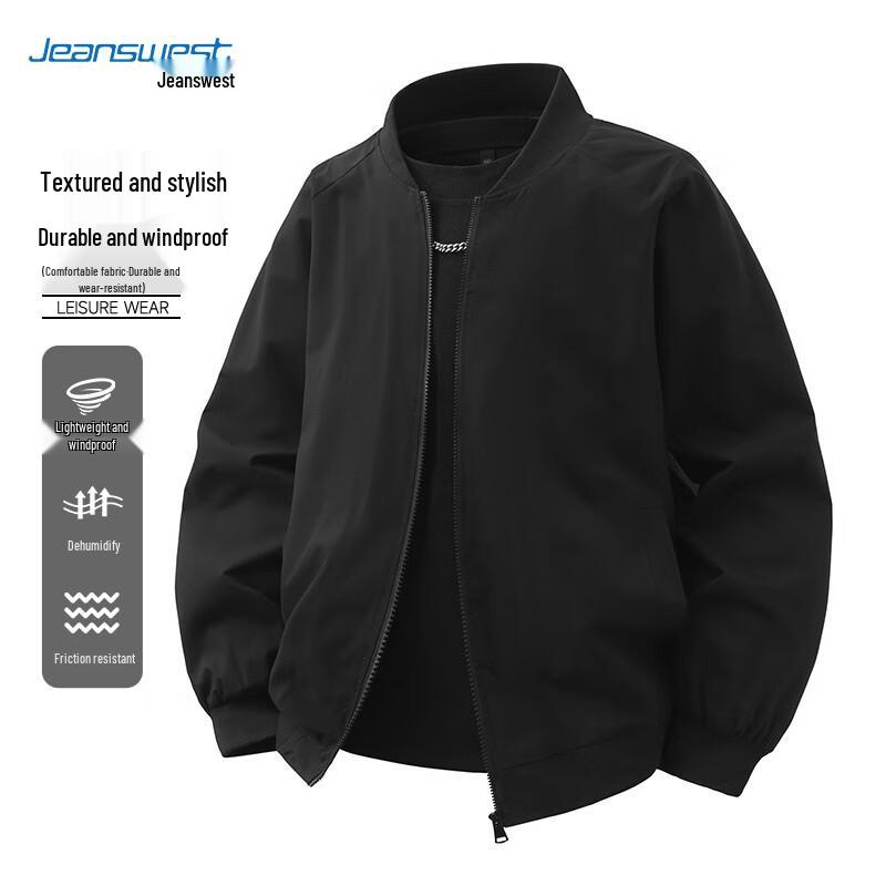JEANSWEST Men's Casual Baseball Collar Jacket