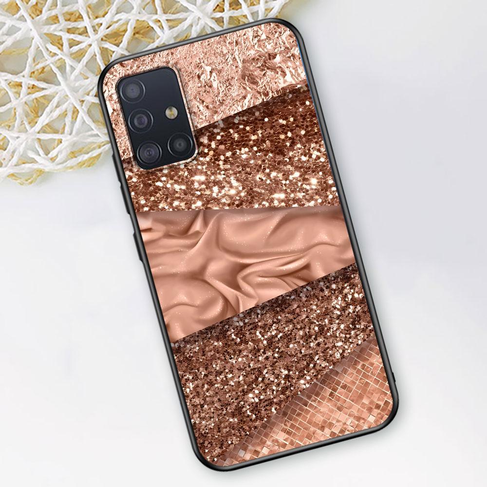 Etui w stylu różowego złota dla Samsunga Galaxy A54 A53 A32 A52s A12 A21s A51 A22 A31 A52 A72 A11 A14 A02s A23 TPU Pokrowiec na telefon
