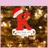 Chic 26 Letter Resin Alphabet Ornaments For Christmas Tree Unique Holiday Decor