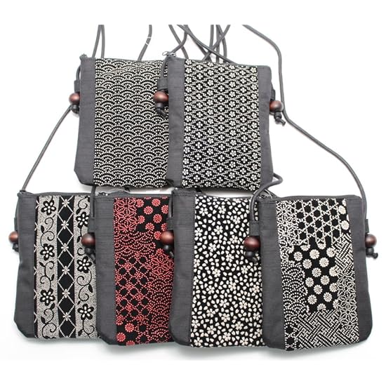 Maruzen Pochette Suede Inden-style Walking Pochette Cherry Blossom