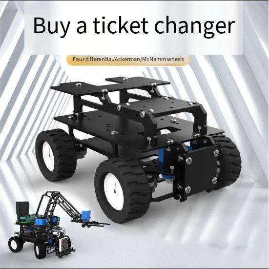 Acrylic 4WD Robot Car Motor Ackerman Omnidirectional Tracking Chassis  For Arduino STM32 ESP32 Programmable Robot Car DIY Kit