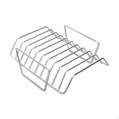 For Grilling 304 Stainless Steel Premium BBQ Accessory Rib Holder Grill Meat Roast Rack