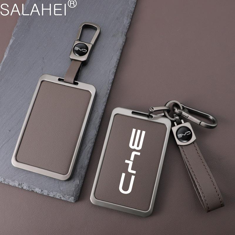 For BYD Tang DM Han EV Song Qin PRO PLUS DMI Car NFC Card Remote Key Cover Fob Case Protector Holder Shell Keychain Accessories