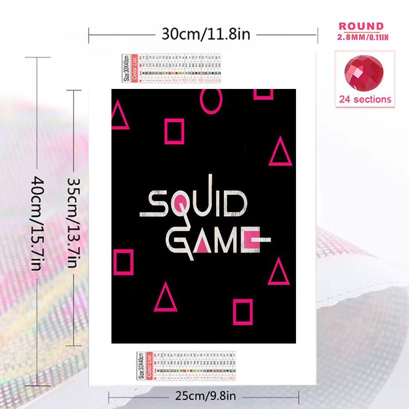 Squid Game 100% Round Full Drill 5D DIY Diamond Painting Embroidery Cross Stitch Rhinestone Décor