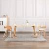 Day and Night - Day and Night Dining Chairs 2 Units Curved Wood and Synthetic Leather