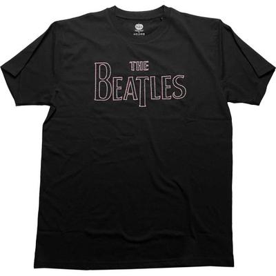 The Beatles Unisex Adult Drop T Logo Embroidered T-Shirt