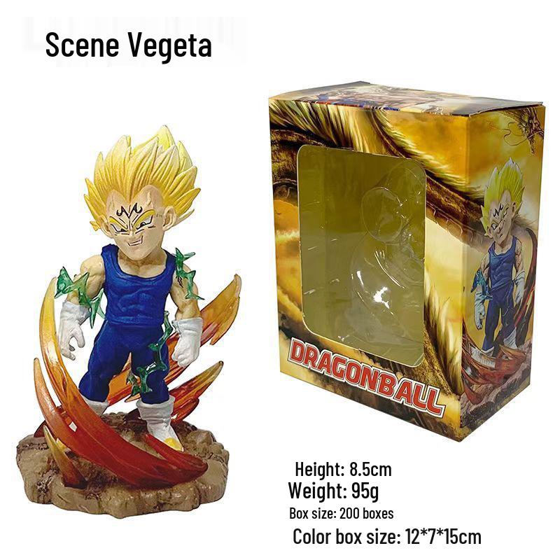 Набор фигурок Vegeta Super Saiyan Q Version & Broly Goku Demonized в коробке