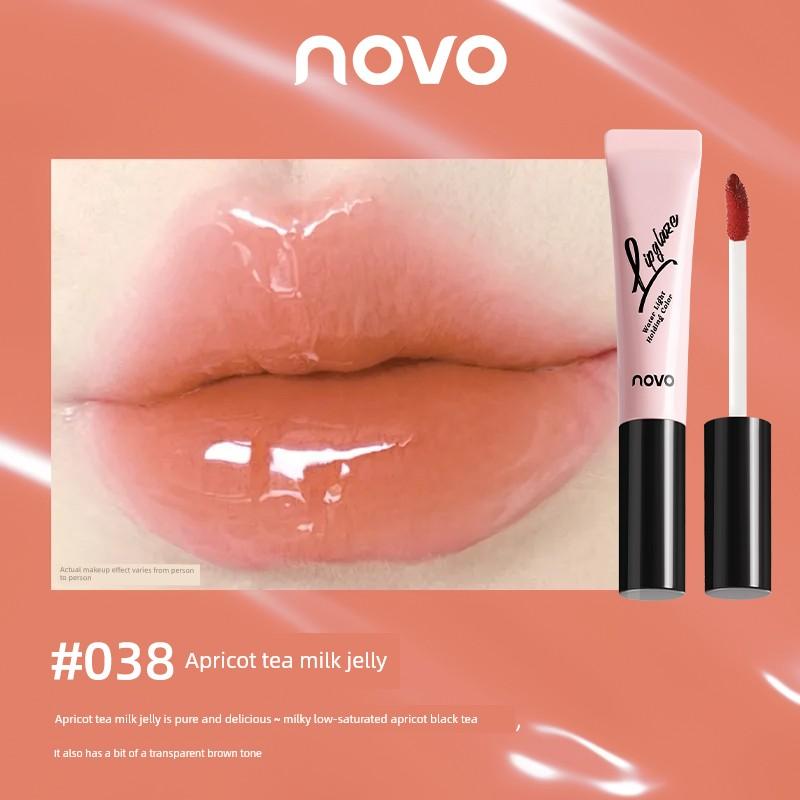 Novo Lip Gloss Mirror Finish Water-Glossy Light Mist Lip Balm Moisturizing Hydrating Glossy Plump Lips Lip Gloss
