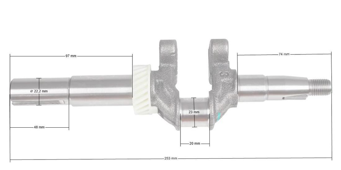 

Crankshaft Zongshen Xp140 4.5Hp 22.2 Mm 100003576