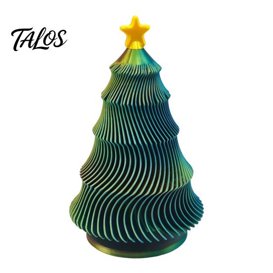 Travel Fidget Gadget 3D Printed Christmas Tree Toy, Lightweight Mini Desktop Ornament, Compact Relaxation Decompression Hand Toy for Anxiety