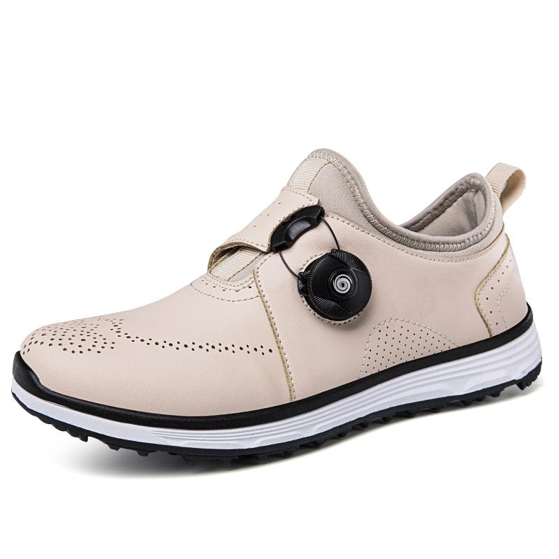 

Розовая женская обувь для гольфа с поворотной пряжкой, высококачественная кожа, мужская тренировочная обувь, унисекс, уличная профессиональная спортивная обувь для мужчин 38