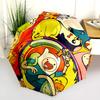 Adventure Time  Pattern, Automatic Folding Umbrella, Portable and Foldable Design, 8 Ribs, a Christmas or Birthday Gift.