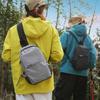 Outdoor lightweight checked nylon crossbody chest bag