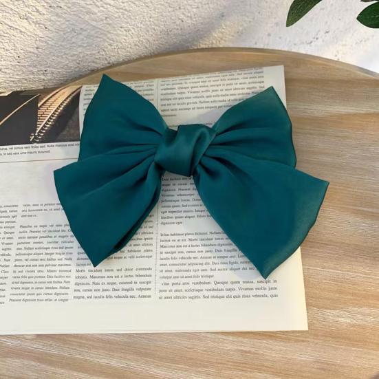 Women Hairpin Bow Theme Hair Clip Bright Color Hair Clip Back Head Hair Claw Lightweight Hair Accessory