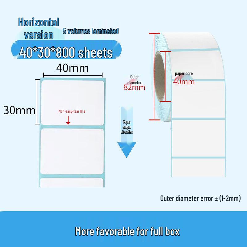 Durable Self-Adhesive Thermal Paper Barcode Labels for Printing 