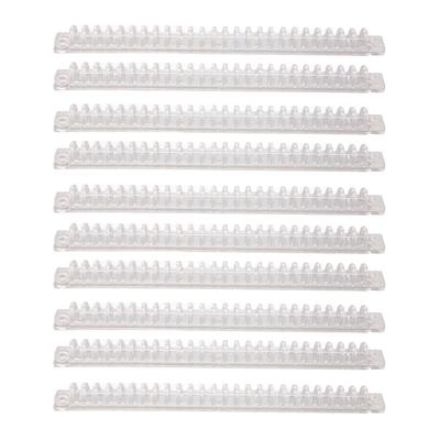 10 Piezas Lomos de Encuadernación Peine de Plástico Espiral 26 Agujeros Capacidad 100 Hojas Tira para Hojas Sueltas