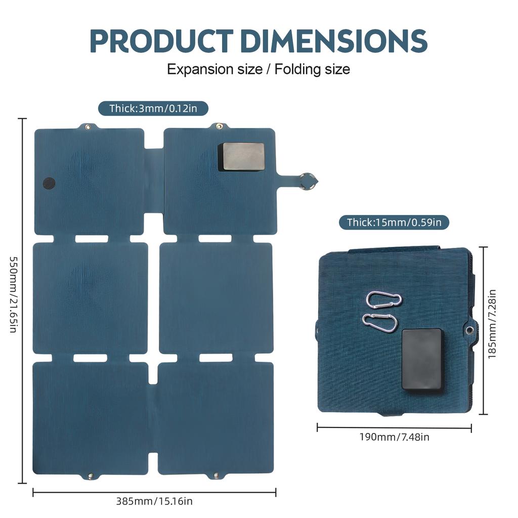 30-watowy przenośny panel słoneczny IPX6 wodoodporny ETFE monokrystaliczny składany panel słoneczny ładowarka z