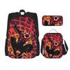 Venom Venomous Fury 3pecs/set Backpack for Teenage High School Shoulder Bag Lunch Bag Pencil Case