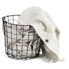 Household Bathroom Iron Dirty Clothes Laundry Basket Storage Holder Organizer