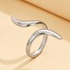 Adjustable 18K Gold Geometric Stainless Steel Ring