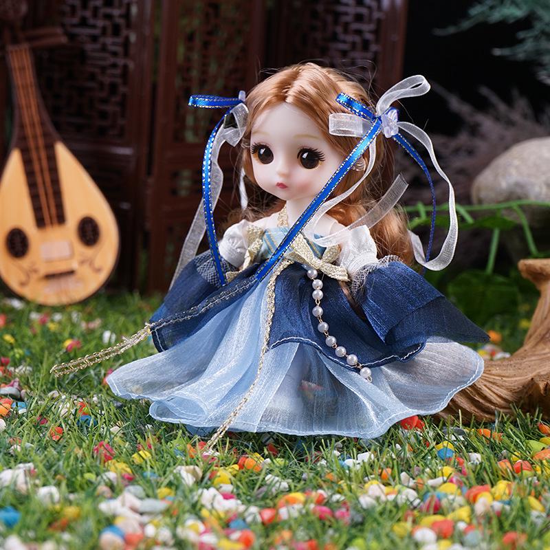 

Свадебное платье для куклы Hanfu Palace - детская игрушка-одевалка 17cm doll with gift box