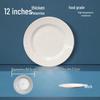 777 White Melamine Round Flat Dinner Plates (10-Pack)