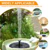 4W Solar Fountain Pump Solar Bird Bath Fountain Pump with Color LED Lights Floating Fountains Suitable for Garden Ponds Pools