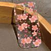 Pink And Purple Flower Print Phone Case For iPhone 17 Air 11 12 13 14 15 16 Pro Max 16e XS X XR 16 Plus Transparent Soft Cover