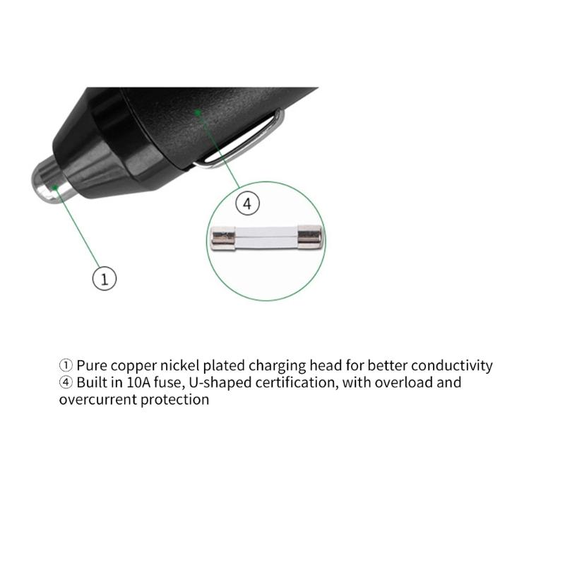 200CM Fahrzeug-Stromkabel mit Batterie-Klemme, 12V-24V Batterie-Ladekabel Geeignet für Verschiedene Elektronische Geräte