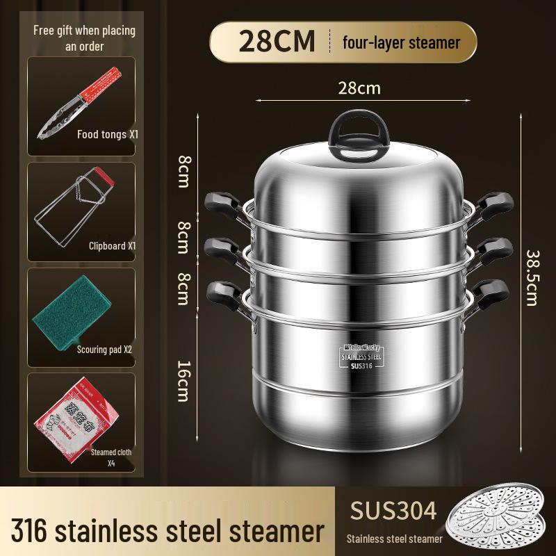 Aburitor Multi-Strat din Oțel Inoxidabil pentru Uz Casnic & Comercial - Compatibil cu Inducție & Gaz
