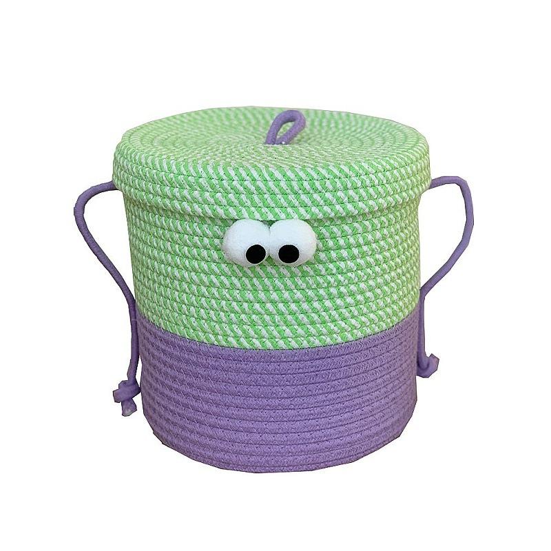 Coarse Yarn Cartoon Children's Dome Leisure Storage Bucket Creative Monster Storage Basket Storage Foyer Toy Storage Box
