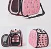 Foldable Crossbody Pet Carrier Bag: Large, Breathable, Fashionable for Cats and Dogs.