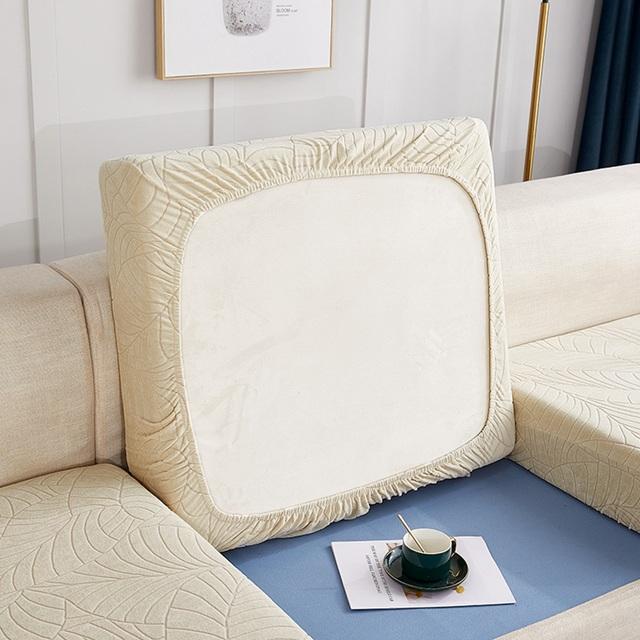 Water Resistant Jacquard Sofa Cover Stretch Cushion Cover For Chaise Lounge Corner Sofa Funda Backrest Cover бежевый