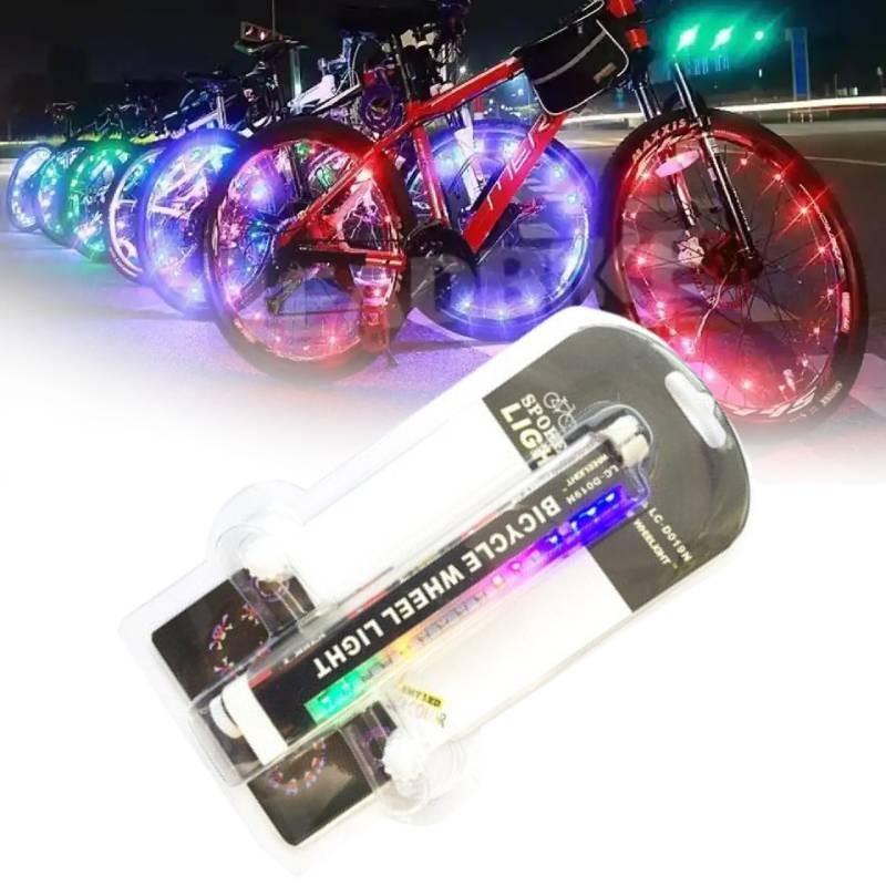 Bicycle Led 16 Wheel Light Waterproof Warning Lights Bike Tools Accessories