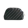 Double Zip Black Makeup Bags Multi Layer