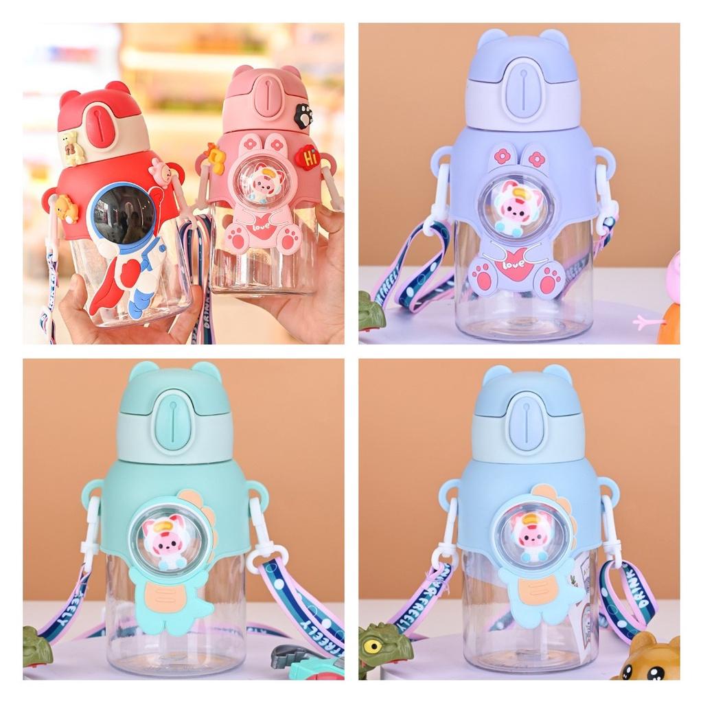 Cute Cartoon Water Bottle For Students With High Capacity And Portable Design