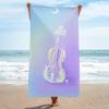 Electric Guitar Beach Towel, Microfiber Quick Dry Bath Towel for Travel Sport Spa, Sand Proof Absorbent Towels for Swimmers Teen