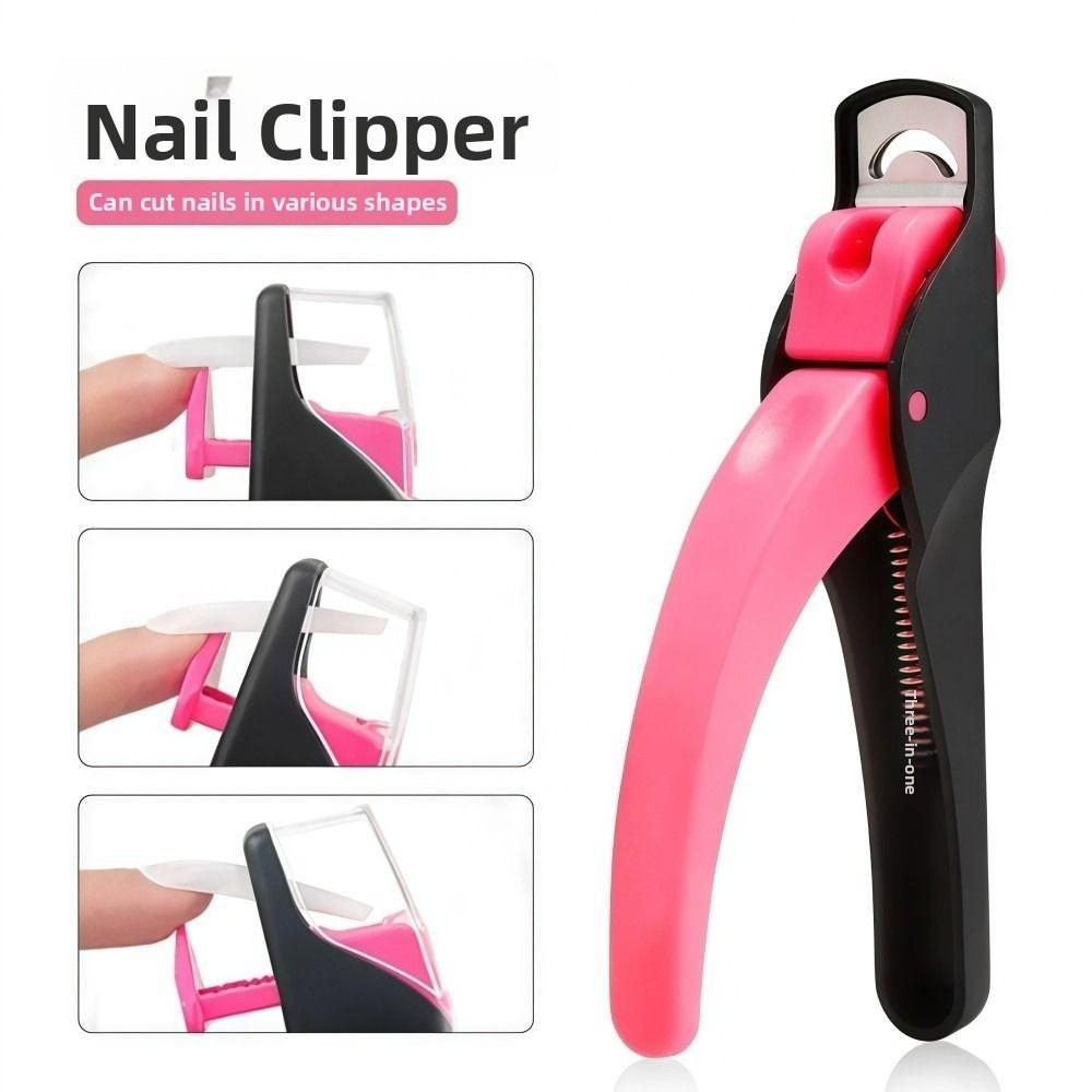 Splash Protection Acrylic Fake Nail Clippers Built-in Nail Buffer Nail Tools For Acrylic Nails