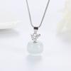 Saint Extended Day Gift Opal Apple Necklace Silver Plated Platinum Popular Jewelry Moonstone Pendant Femininity