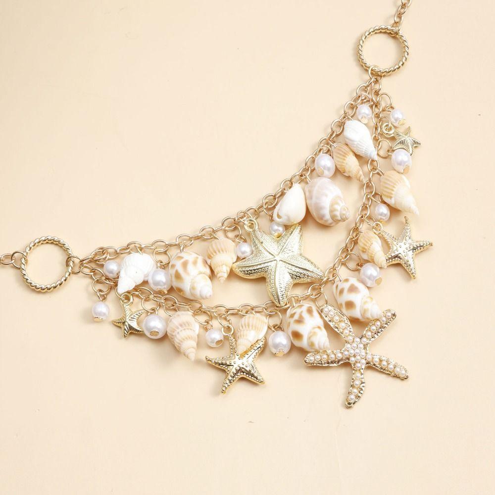Bohemian Beach Waist Chain Shell Body Chain Jewelry  Beach Accessories